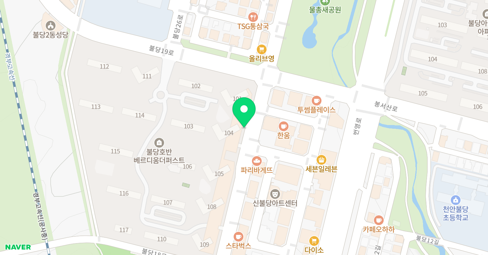 한우리독서토론논술 호반교습소 위치
