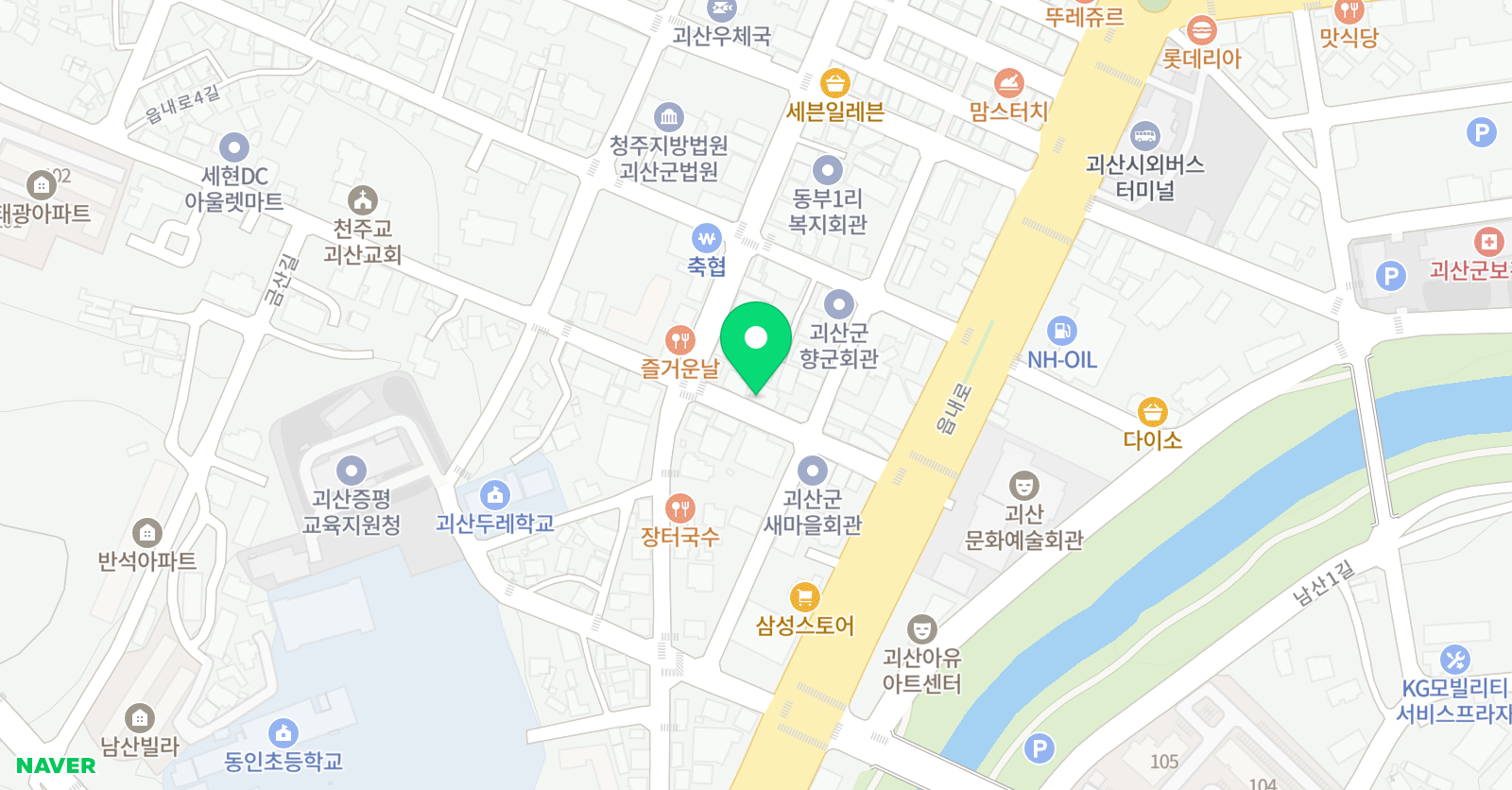 NE능률주니어랩 충북괴산1교실 위치