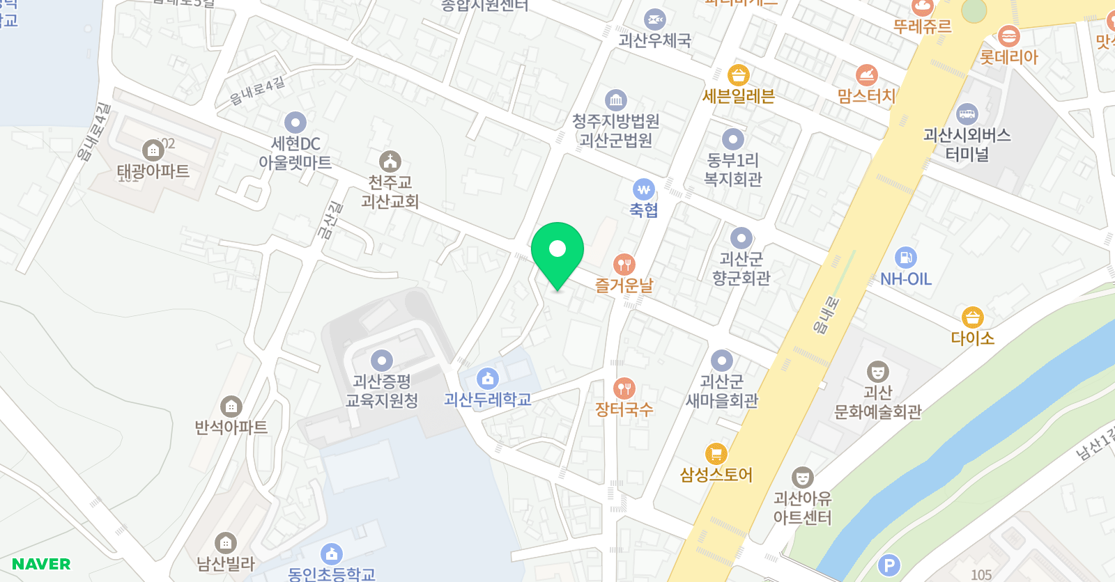 GnB 어학원 괴산승리캠퍼스 위치