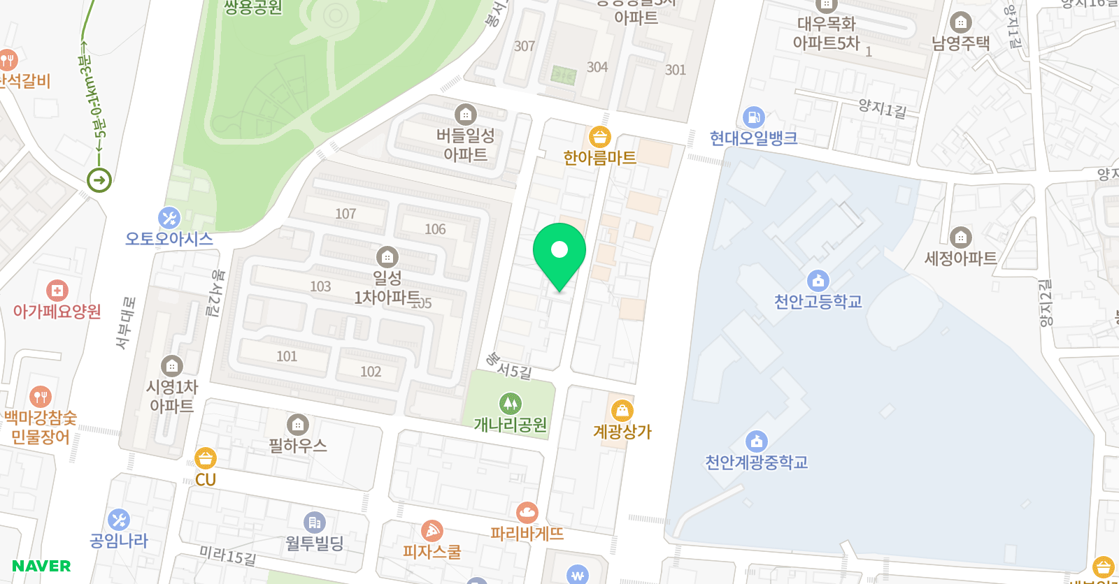 푸르넷 A클래스 학원 위치