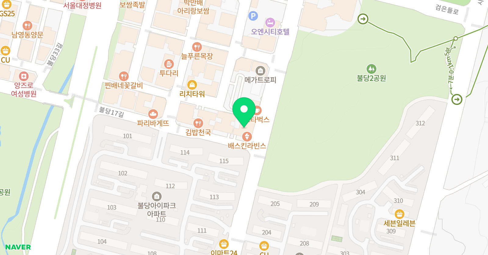 채움 수학 이음 영어학원 위치