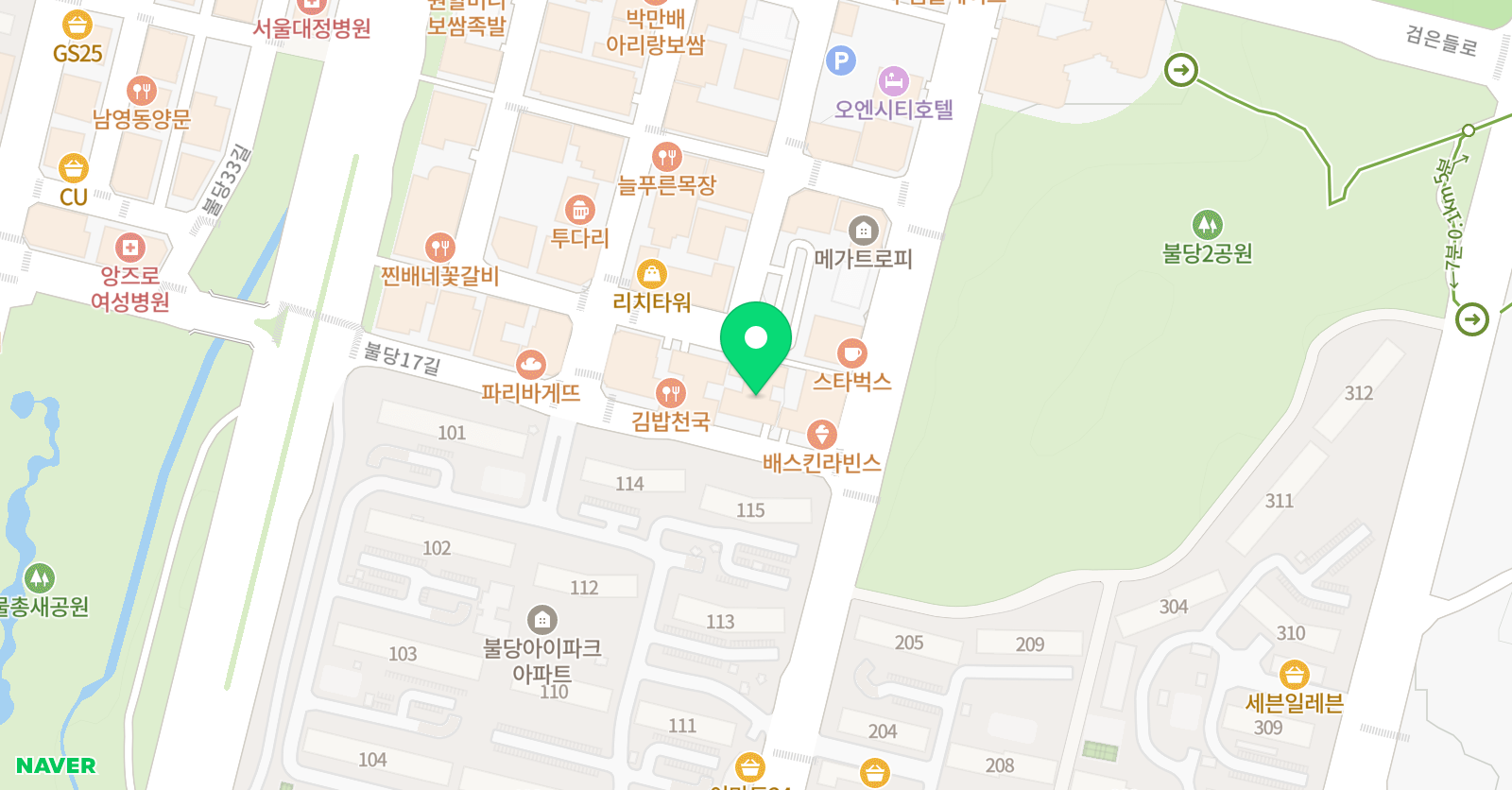 불당SM 수학학원 위치