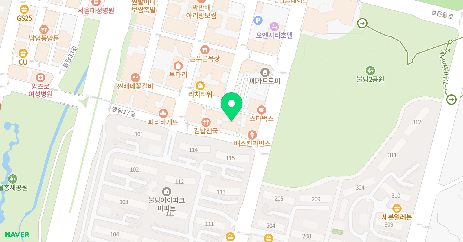 뜻한바학원 위치