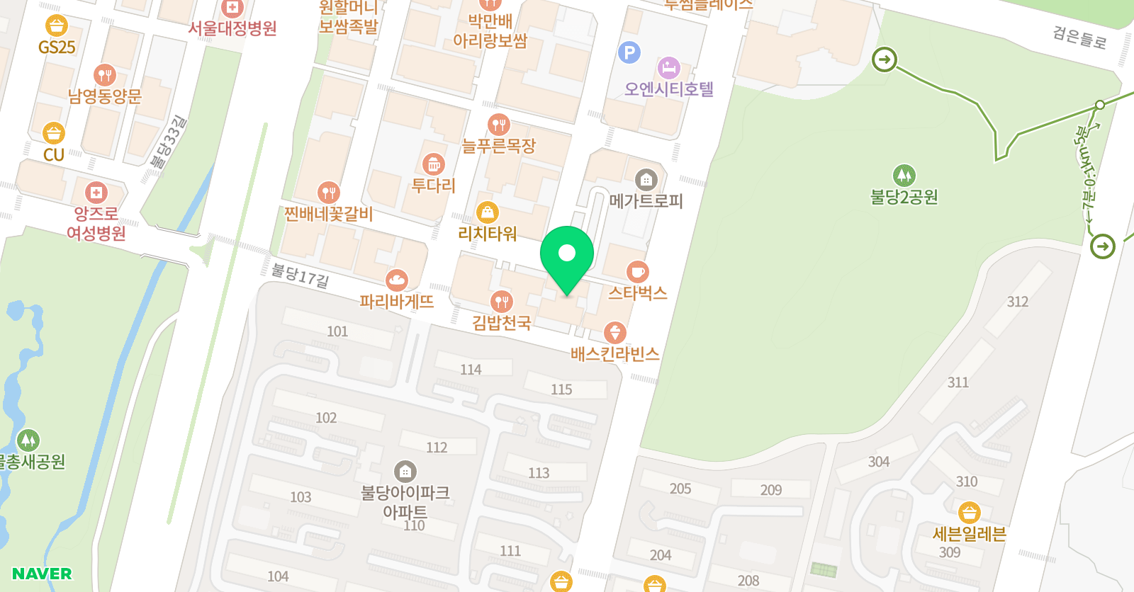 눈높이러닝센터 불당학원 위치