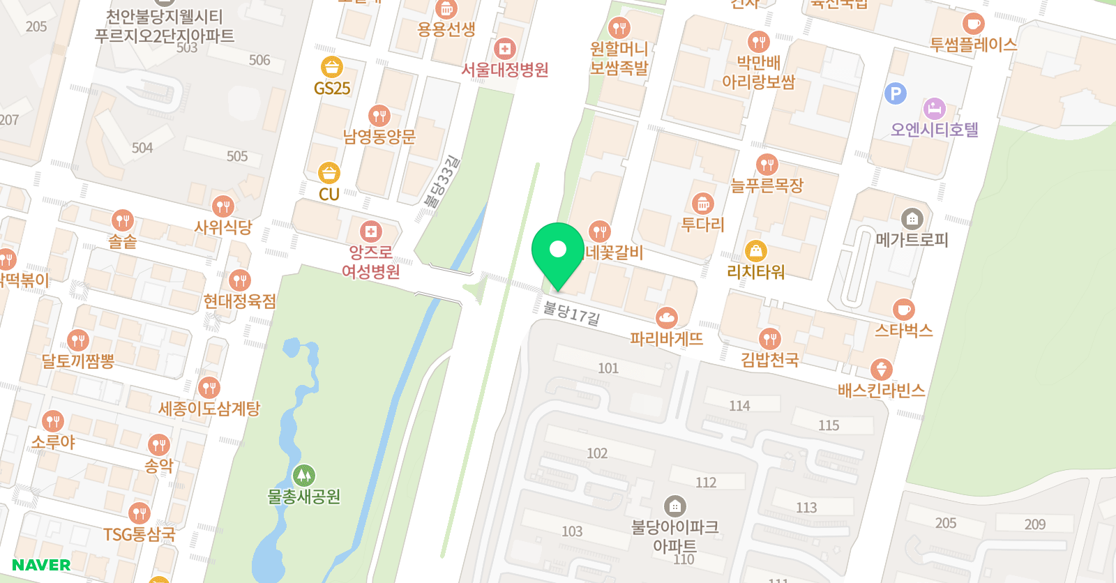 프라임 STEM 천안캠퍼스 위치