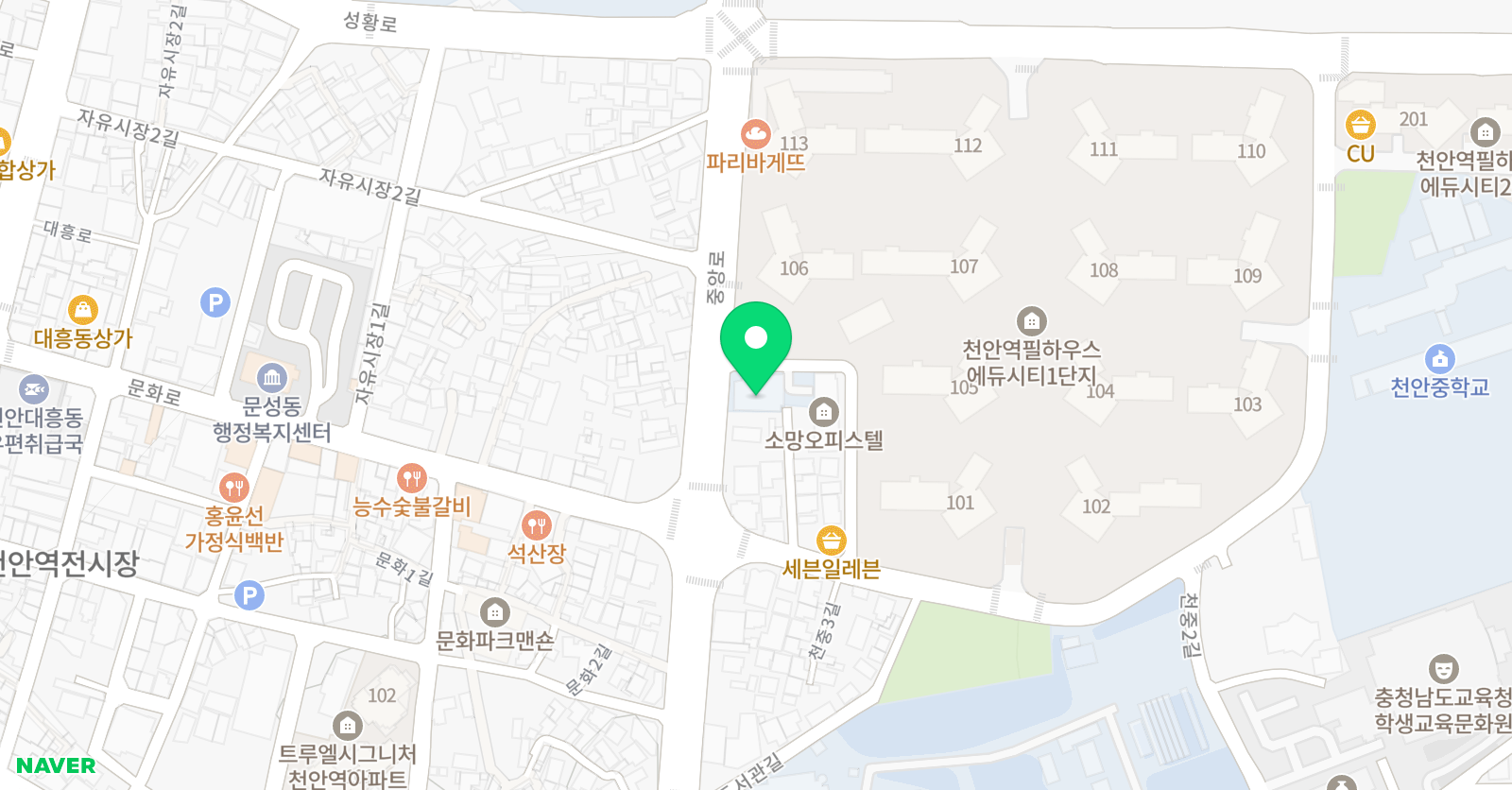 맵 수학전문학원 위치