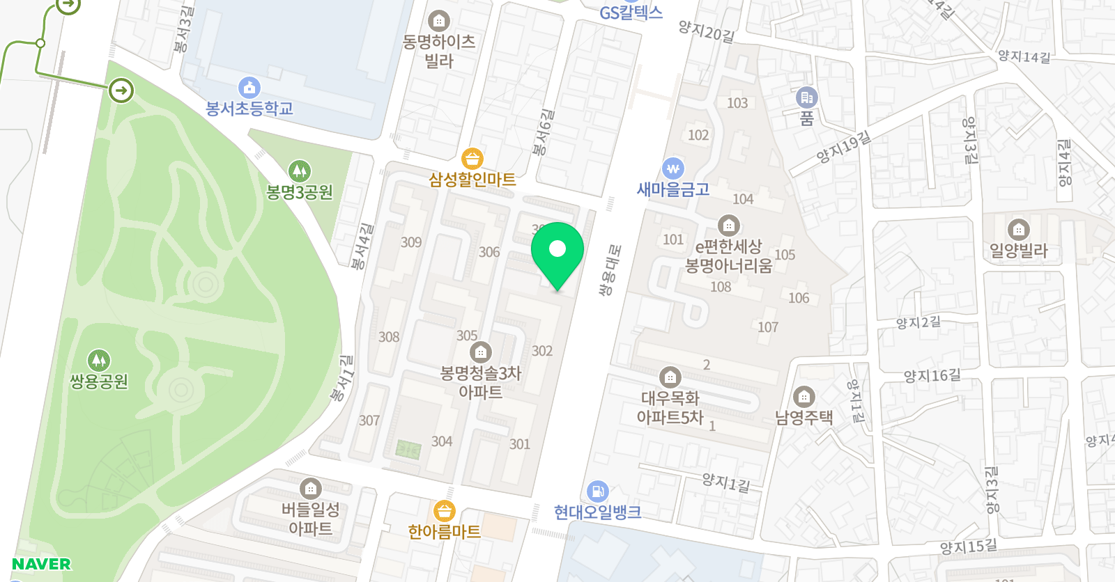 샘물 피아노학원 위치