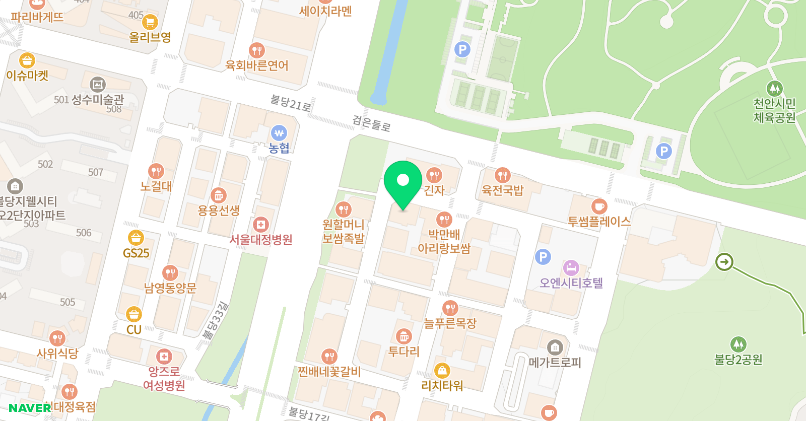 브추교육학원 위치