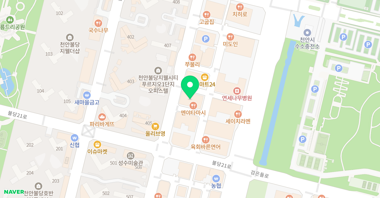 더샾감성미술학원 위치