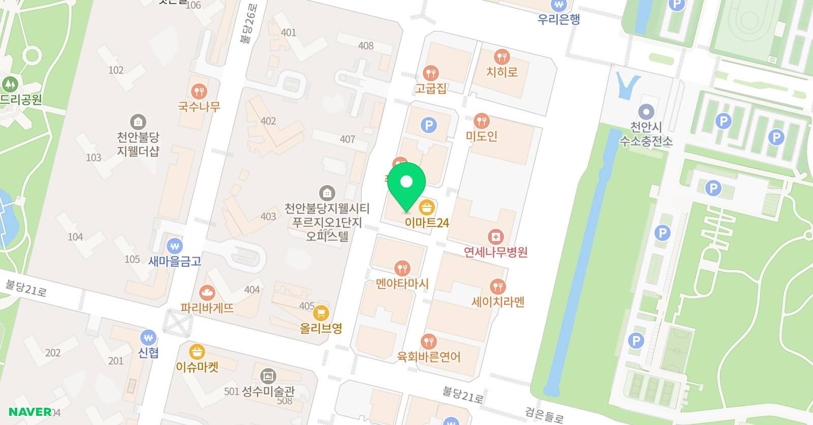 CMS 천안불당영재교육센터사고력관초등관 위치