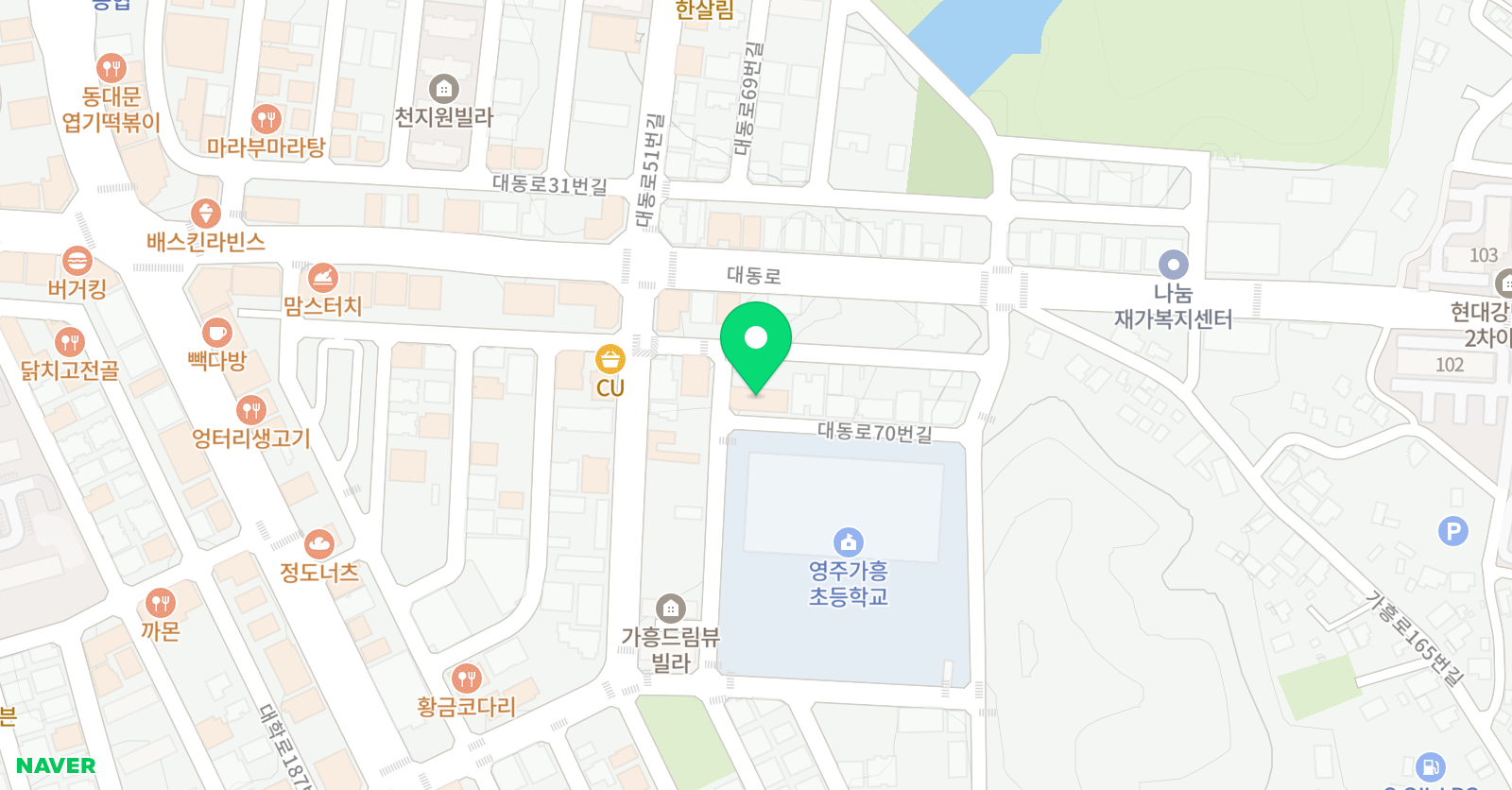 EiE고려대 어학원 영주가흥캠퍼스 위치