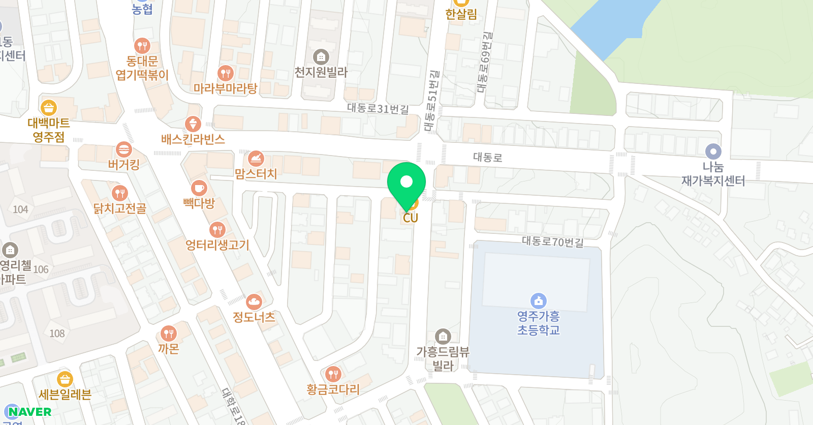 로드FC 영주점 위치