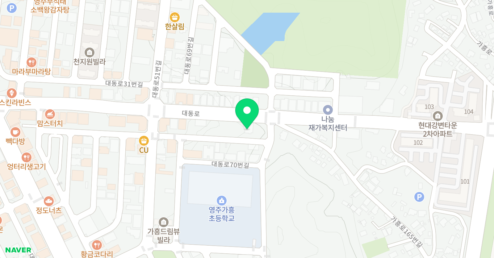 3030 영어 새솔가흥학원 위치