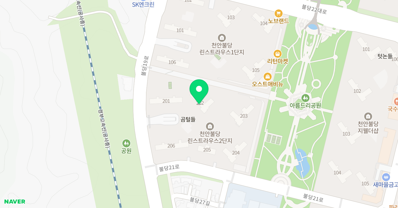 기탄사고력교실 불당린스트라우스점 위치