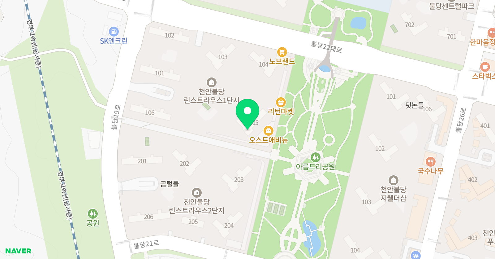 아소비 천안불당아름초점 위치