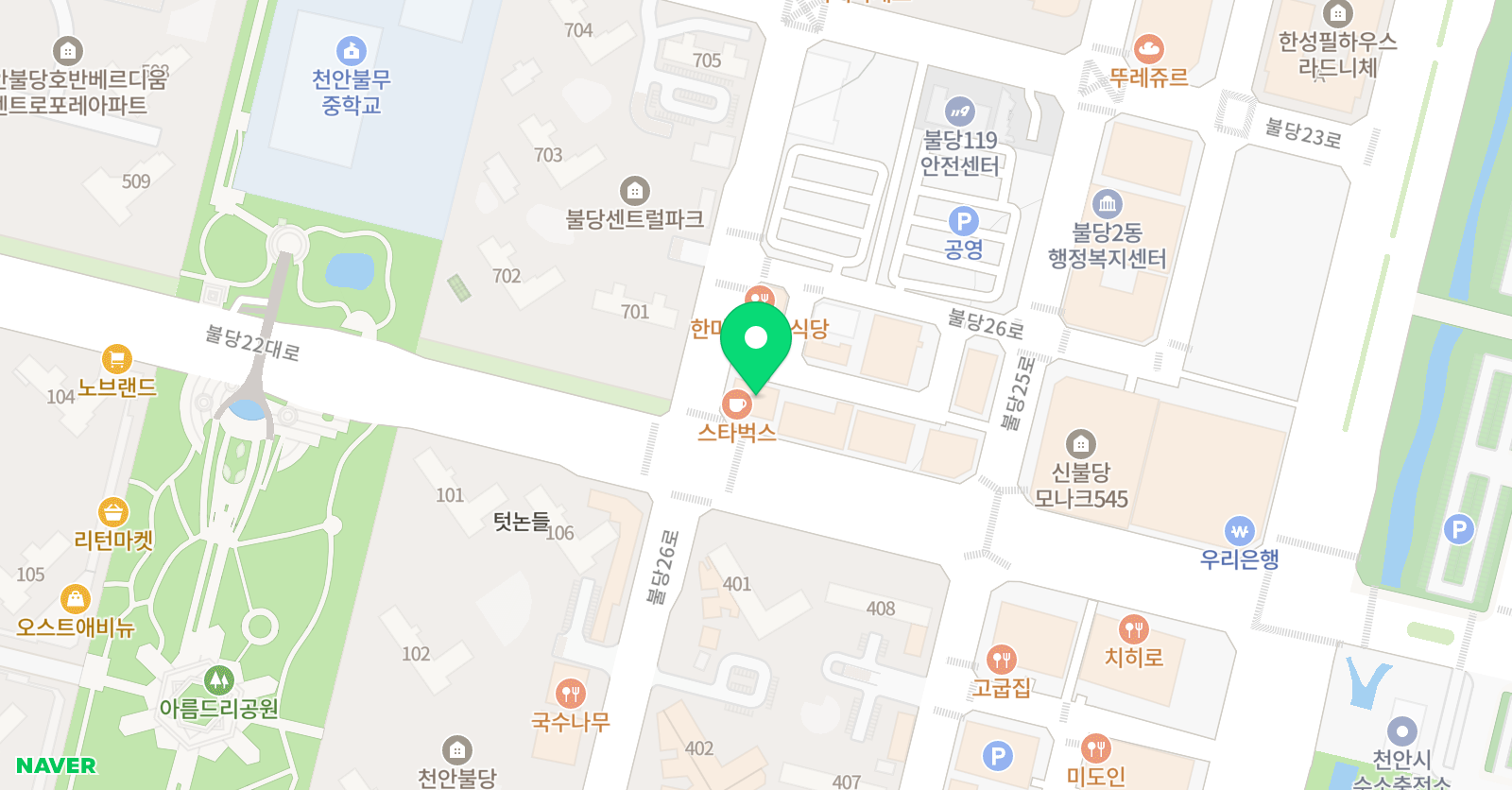 불당 특공무술 위치