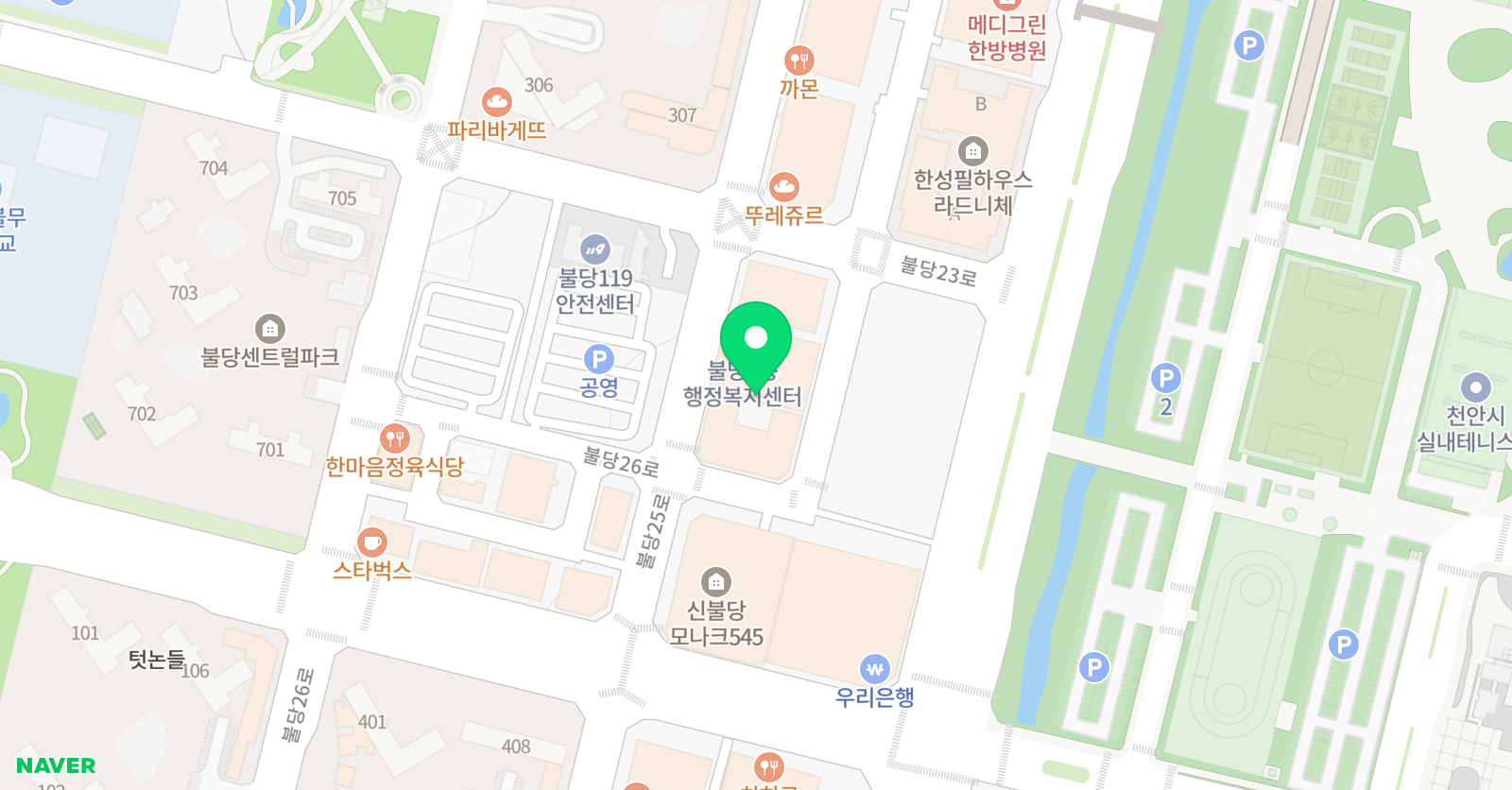 튼튼 영어 베이비리그 천안센터 위치