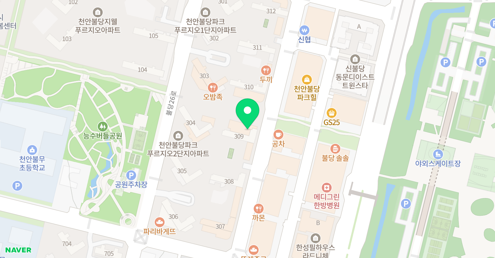 매쓰플랜 수학학원 천안불무점 위치