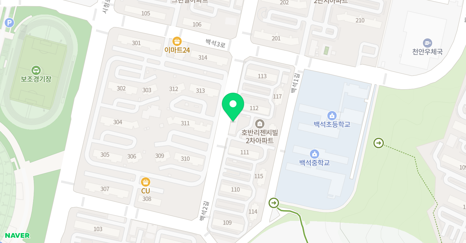 높은바람 태권도 위치