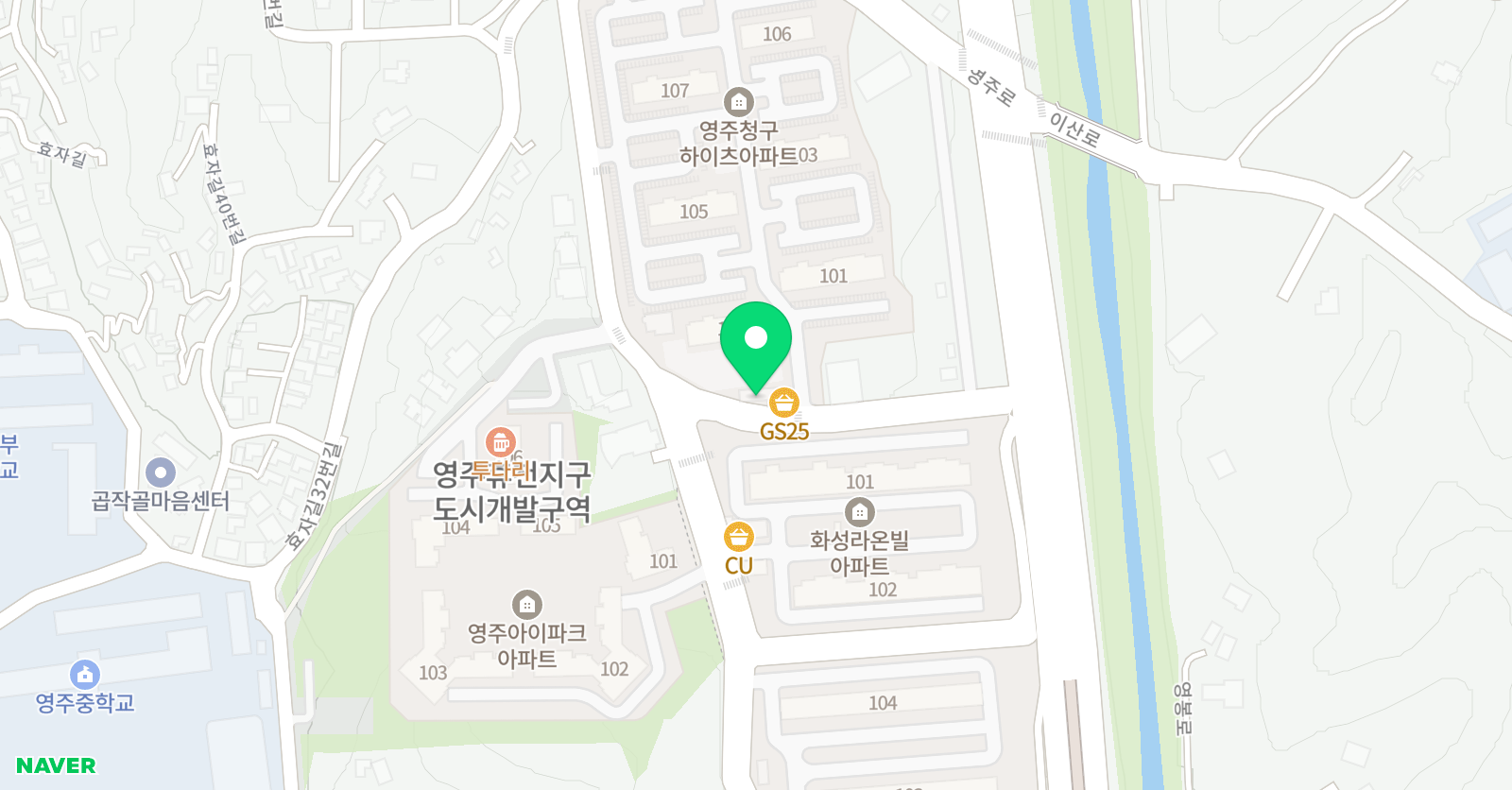 리드인 영주휴천점 위치