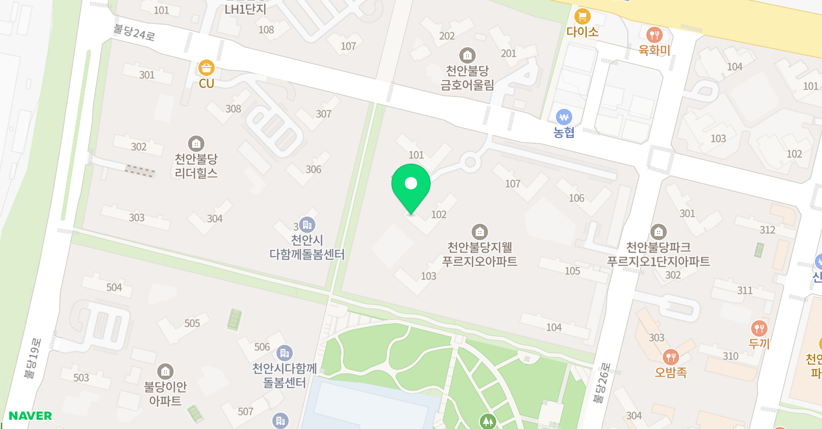 3030 영어 신불당러닝센터 위치