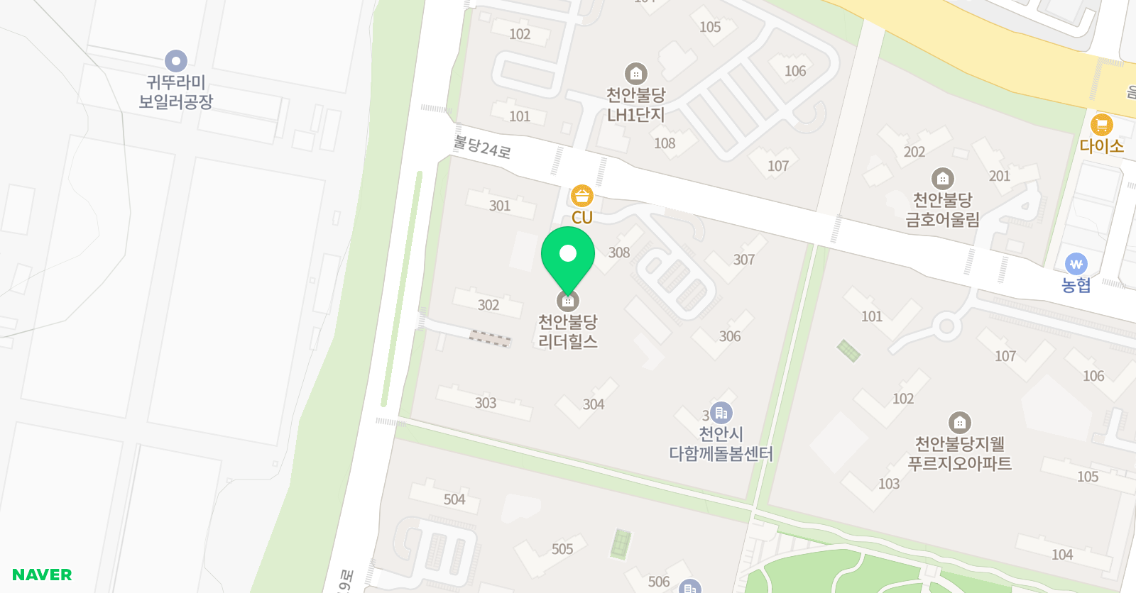아소비 천안 불당리더힐스점 위치