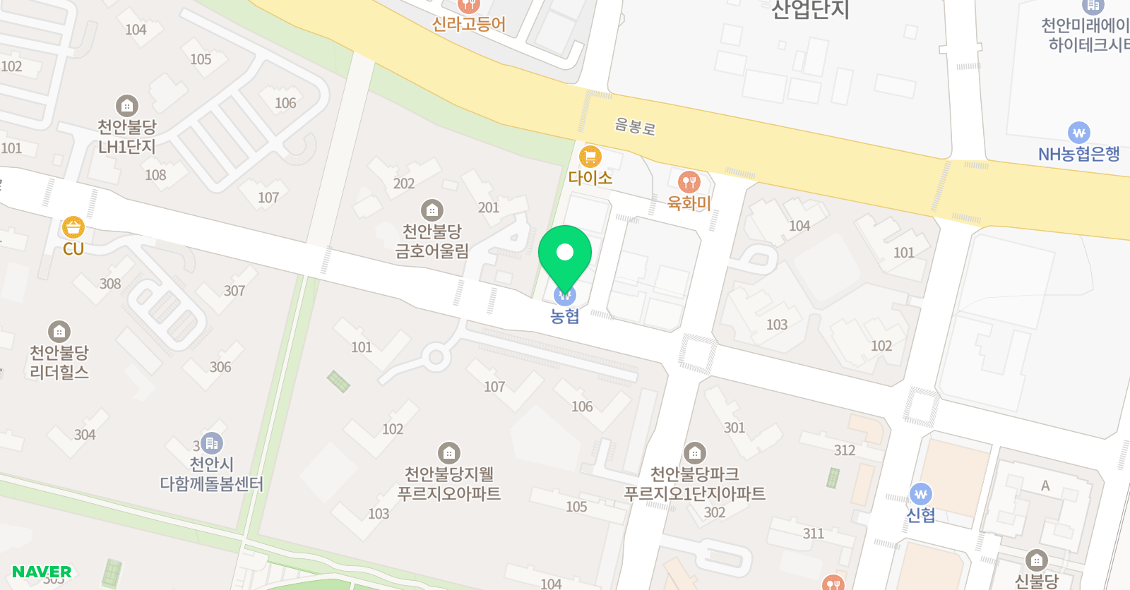 BM 학원 위치