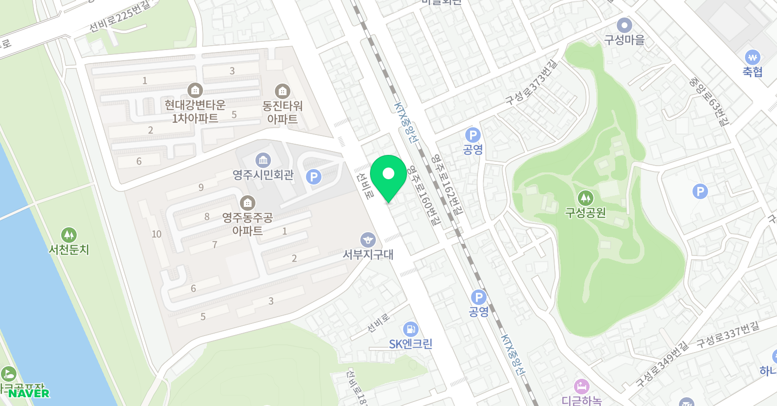 스마트해법 수학 영주천재점 위치