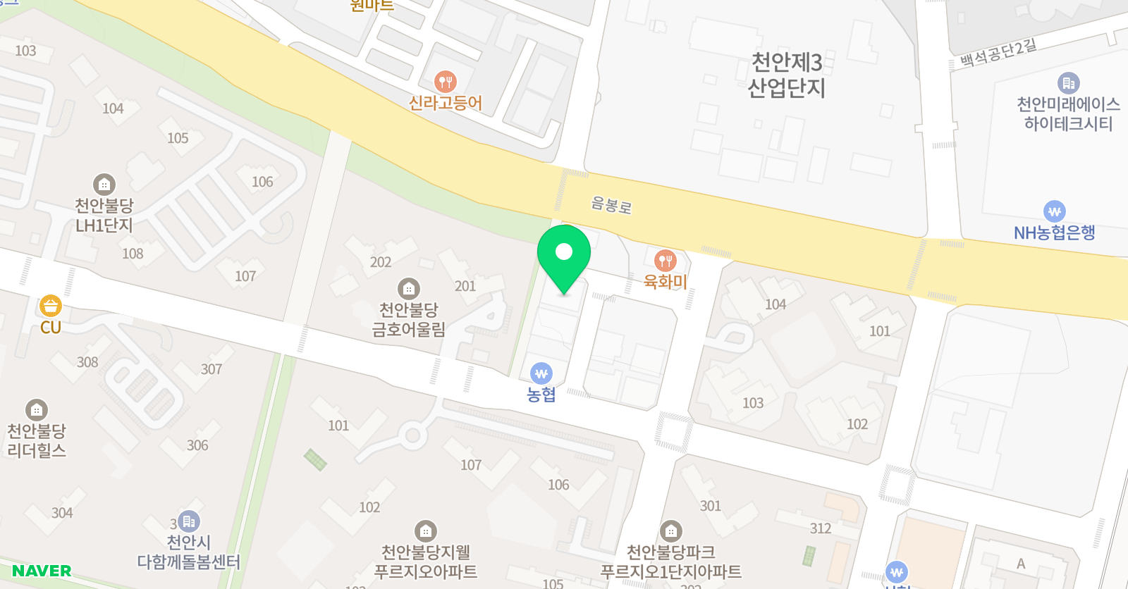 스마트 축구 불당점 위치