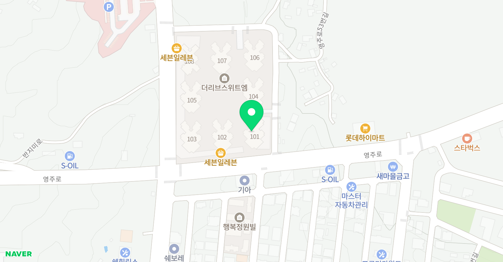 링키홈 영주더리브점 위치