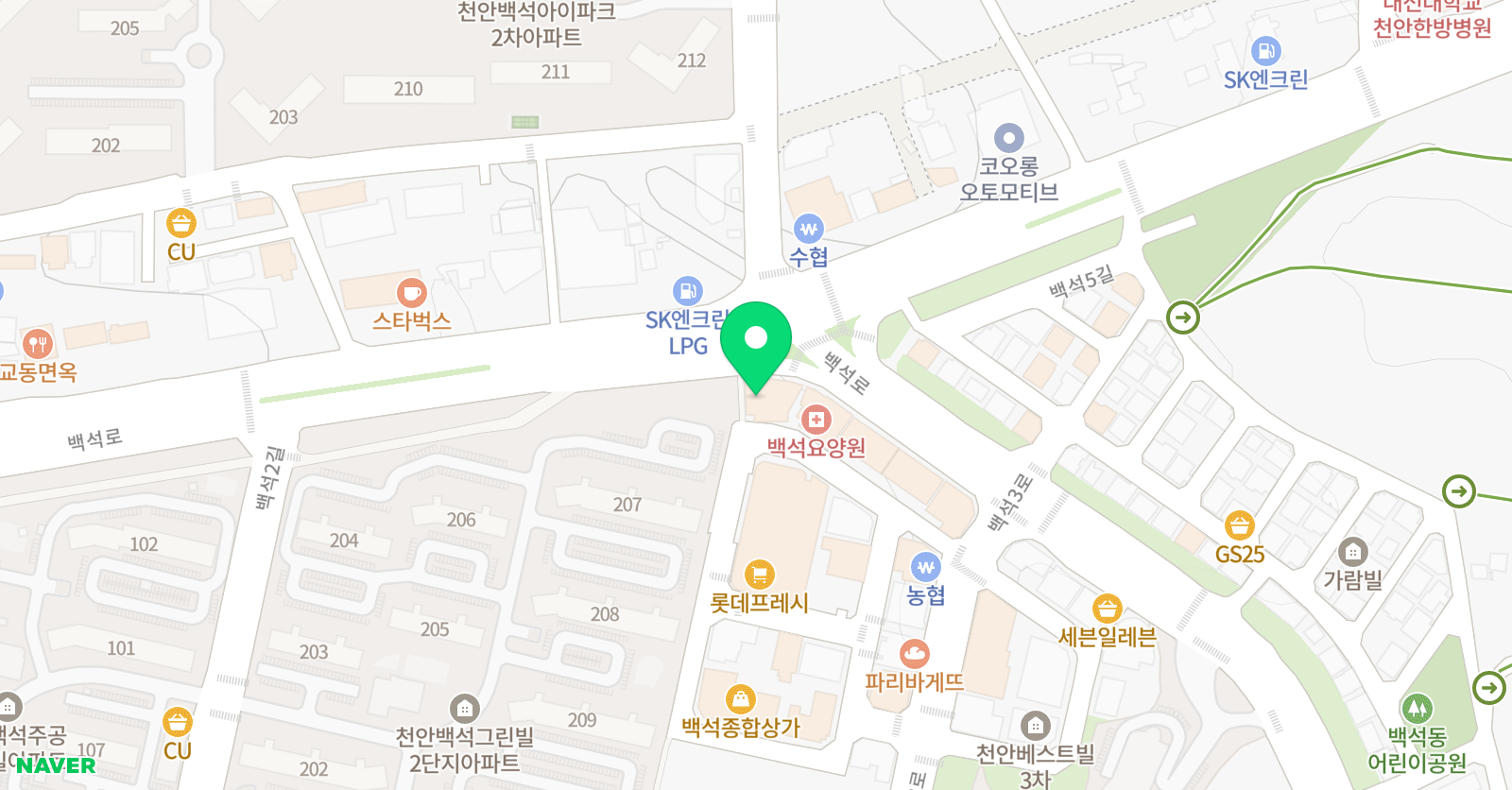 빨간펜 수학의달인 천안백석학원 위치