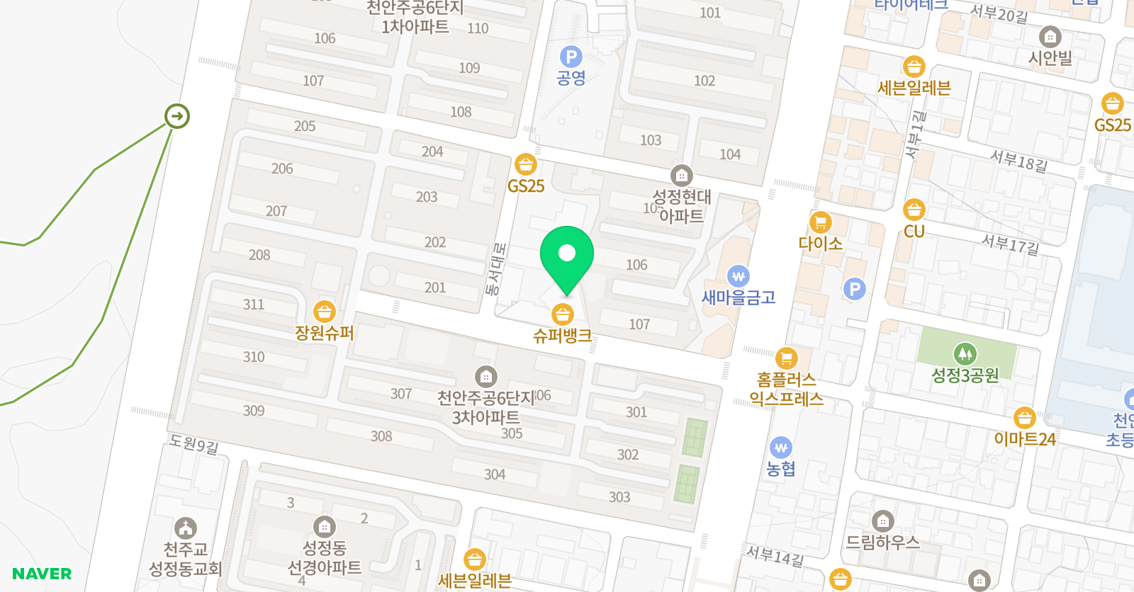 뮤엠 영어 성정점 위치