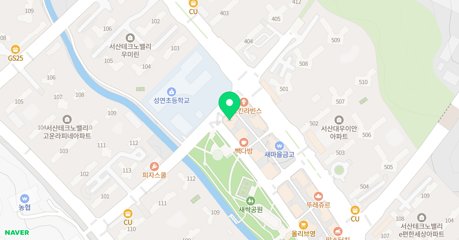 아소비학원 책통클럽 서산성연점 위치