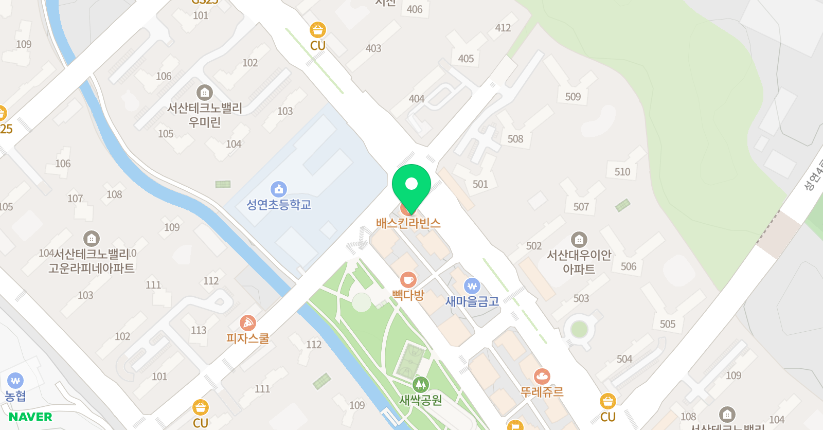 재능교육 서산학습센터 위치