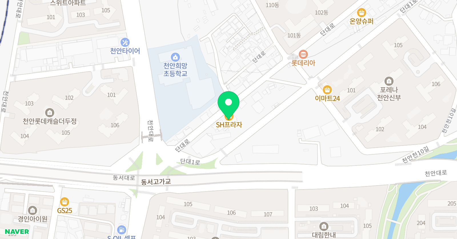 도복소리 태권도장 위치