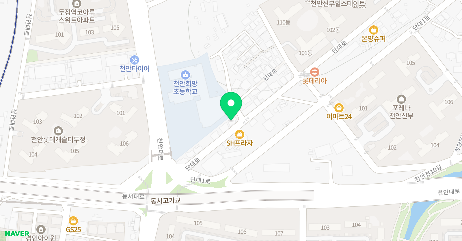 수앤탐브릿지 수 수학 영어 희망학원 위치