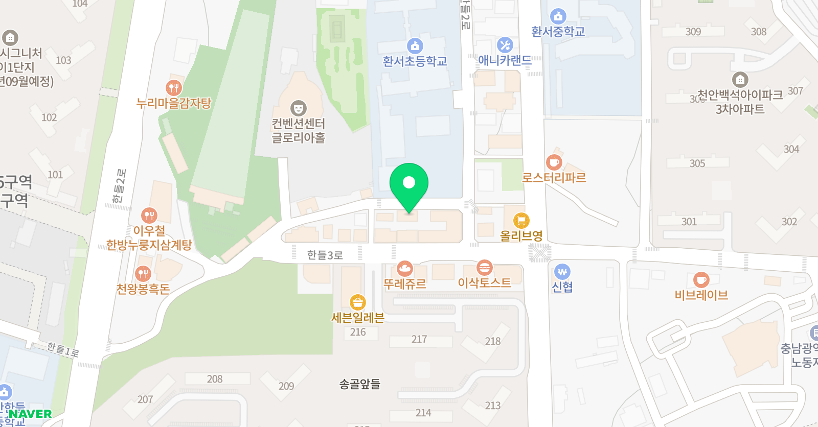 생각나무창의영재 수학학원 위치
