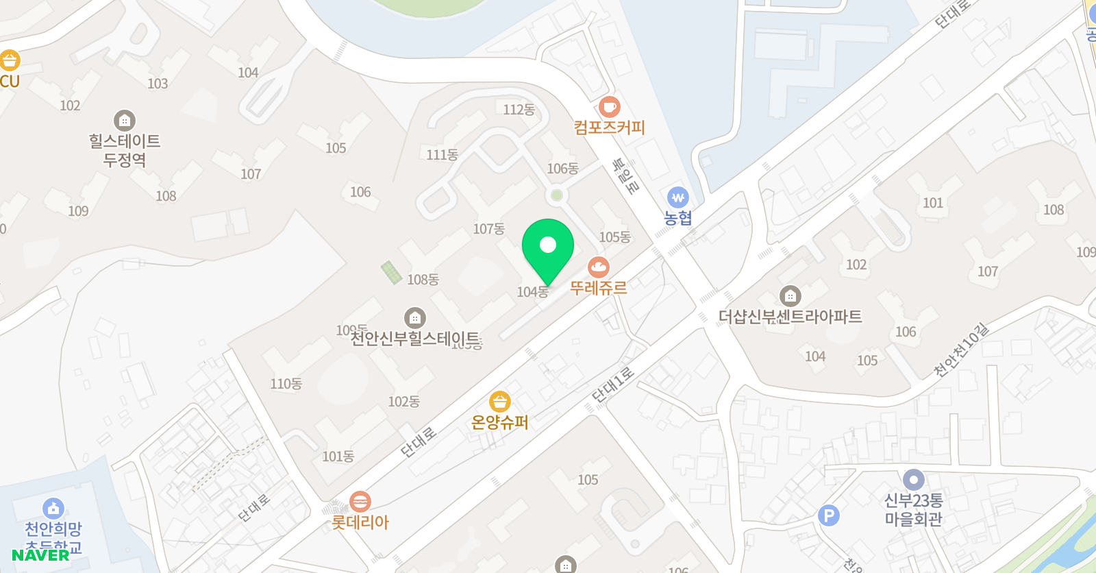 빨간펜 수학의달인 신부힐스테이트점 위치