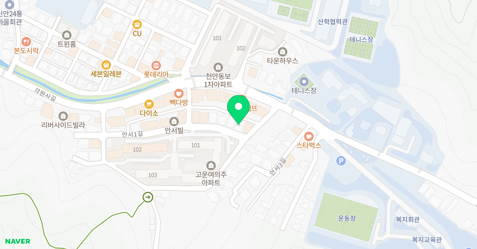 안서올림픽 태권도장 위치