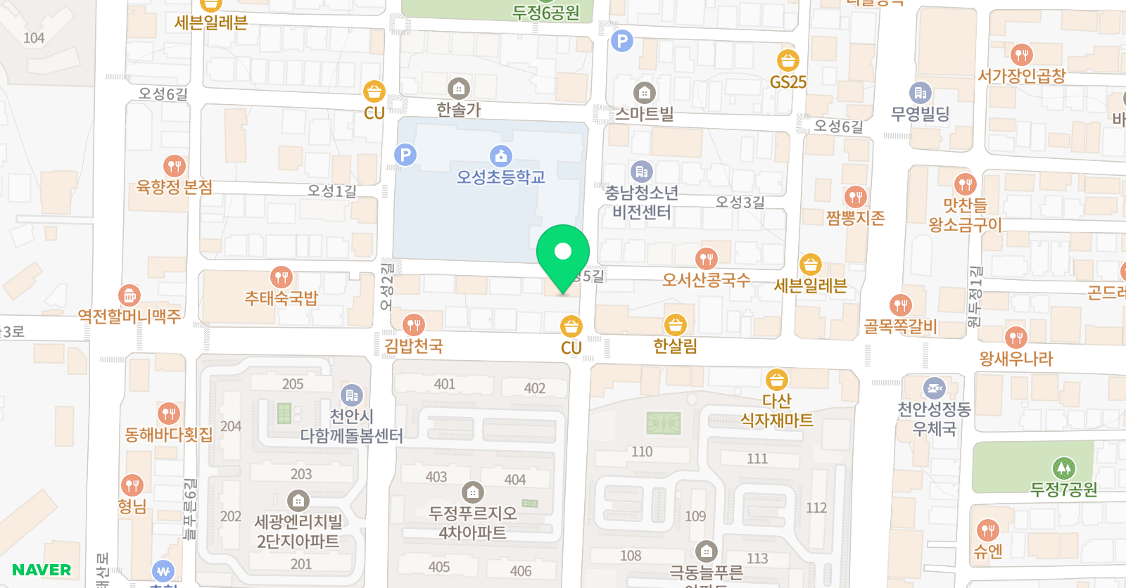 엠베스트SE 오성학원 위치