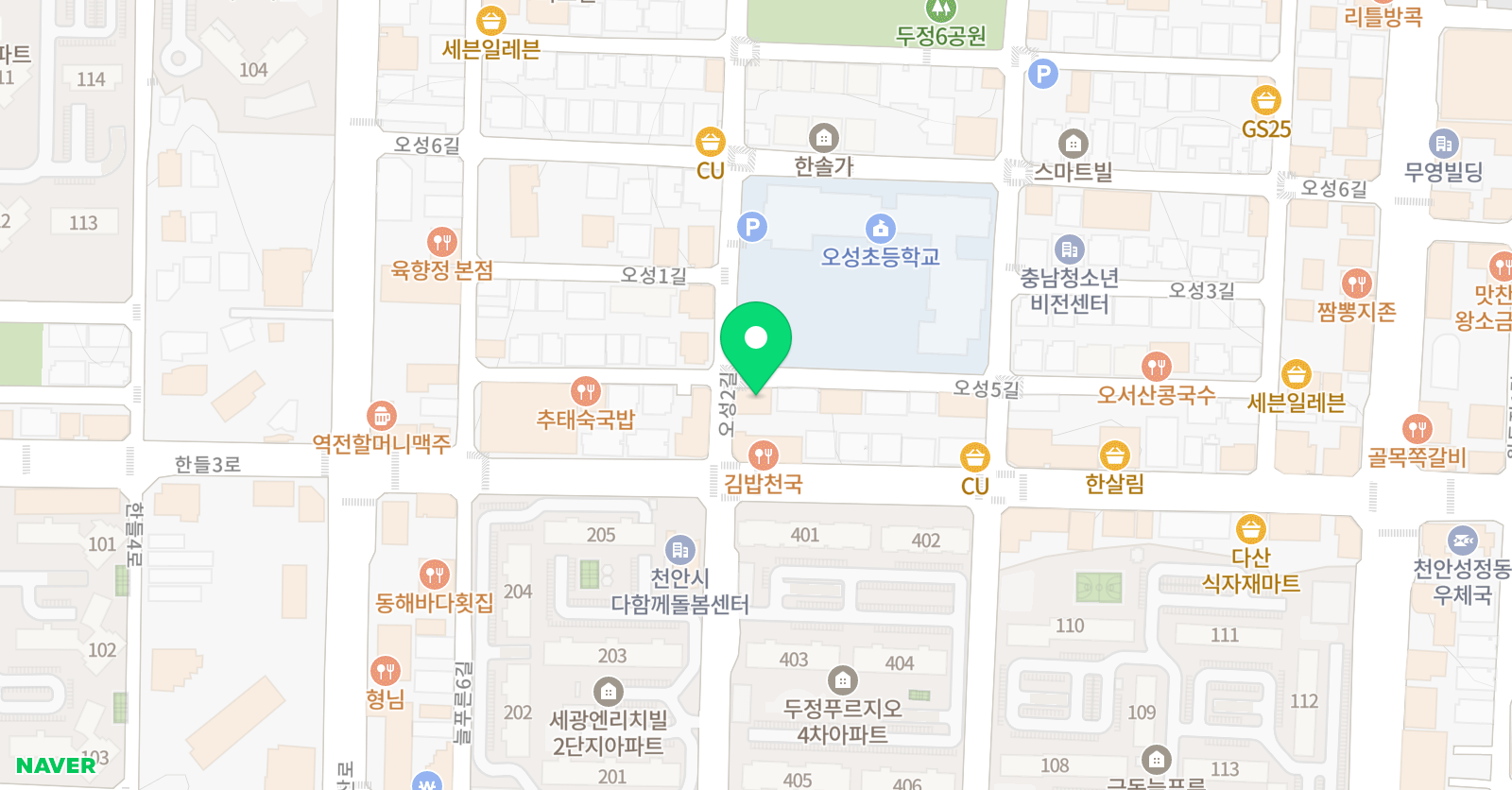 허브 미술학원 위치
