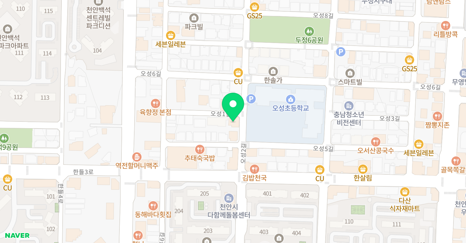 딱풀리는 수학학원 오성초점 위치