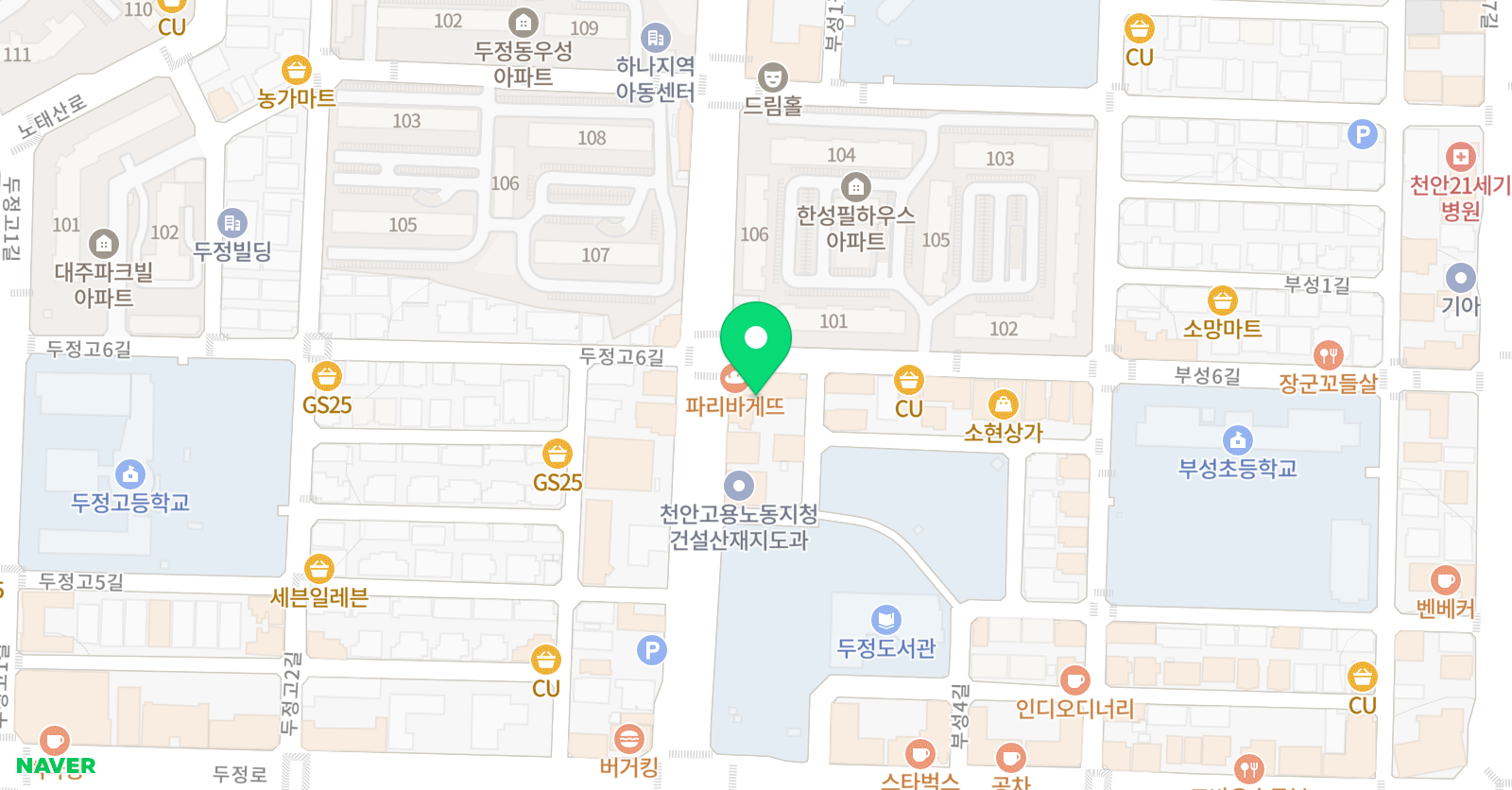 두정 수학의나라 학원 위치
