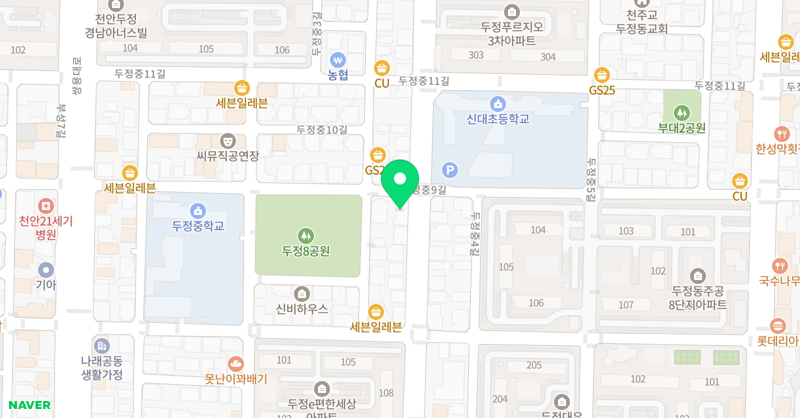 으뜸 수학학원 위치