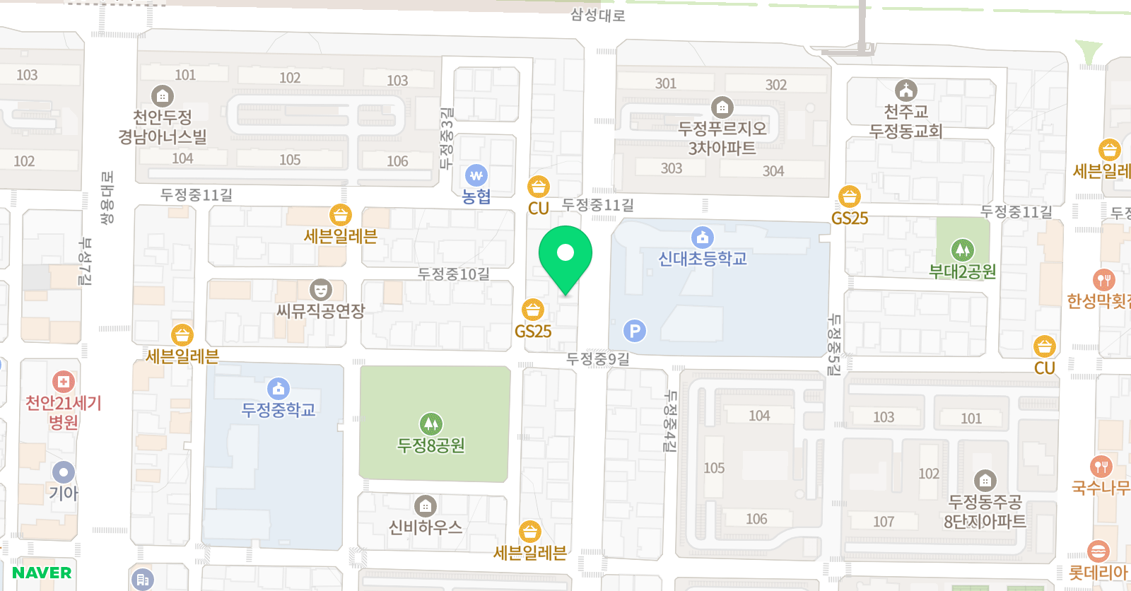 두정꿈나무 음악학원 위치