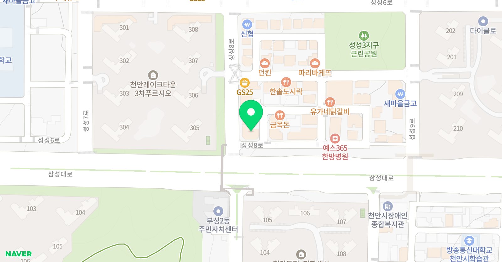 리틀팍스 어학원 천안성성센터 위치