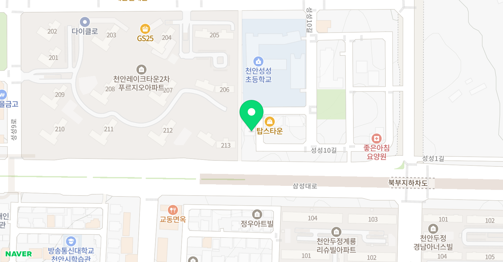 크리아트성성원 미술학원 위치