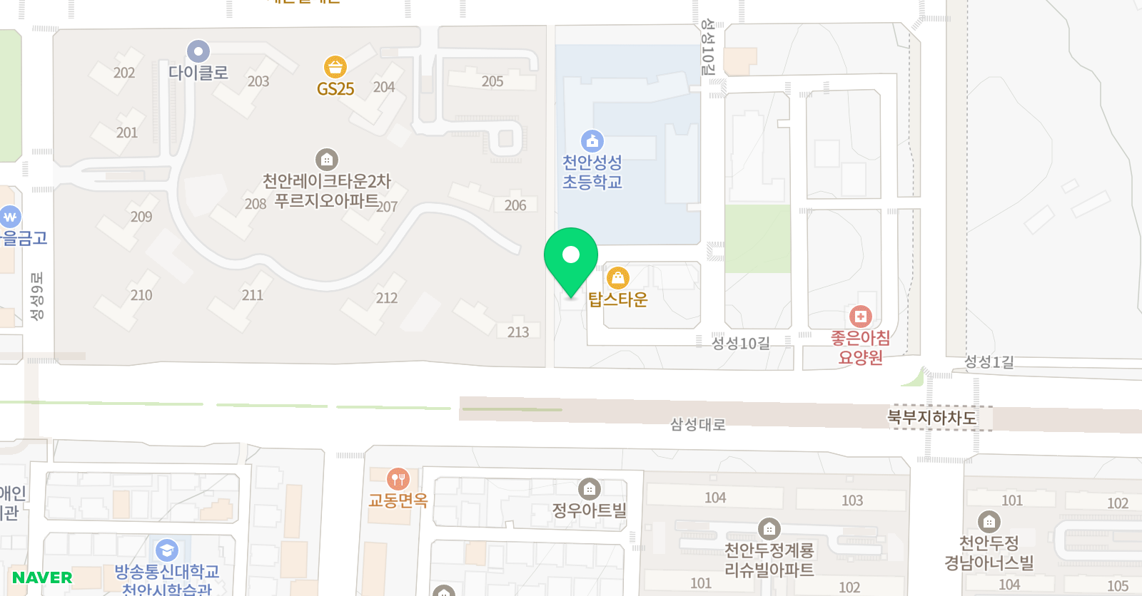 미래엔 영어수학아카데미 성성제1학원 위치