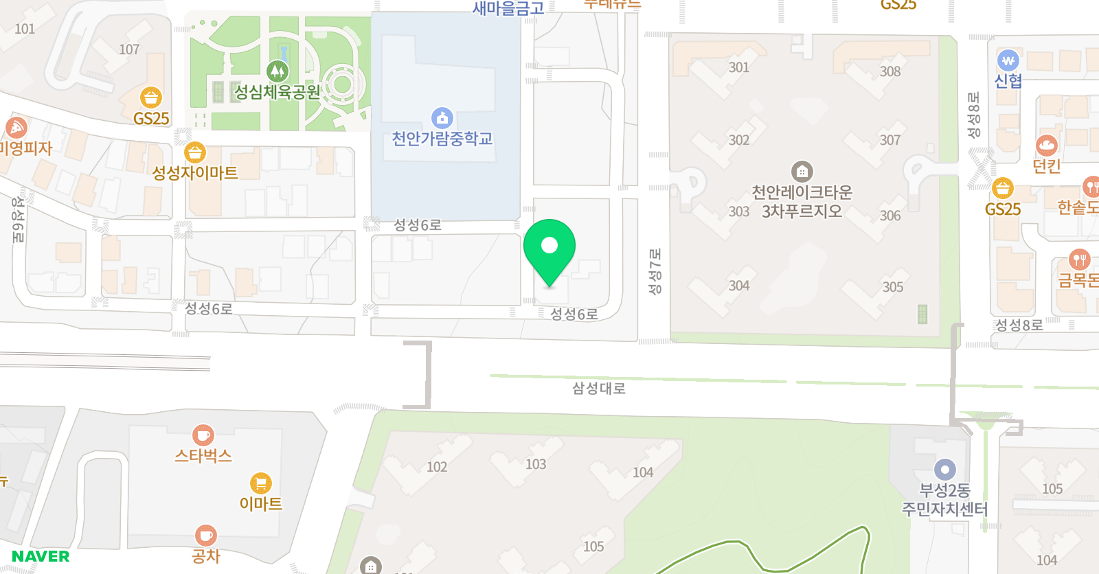 생각의힘 수학학원 위치