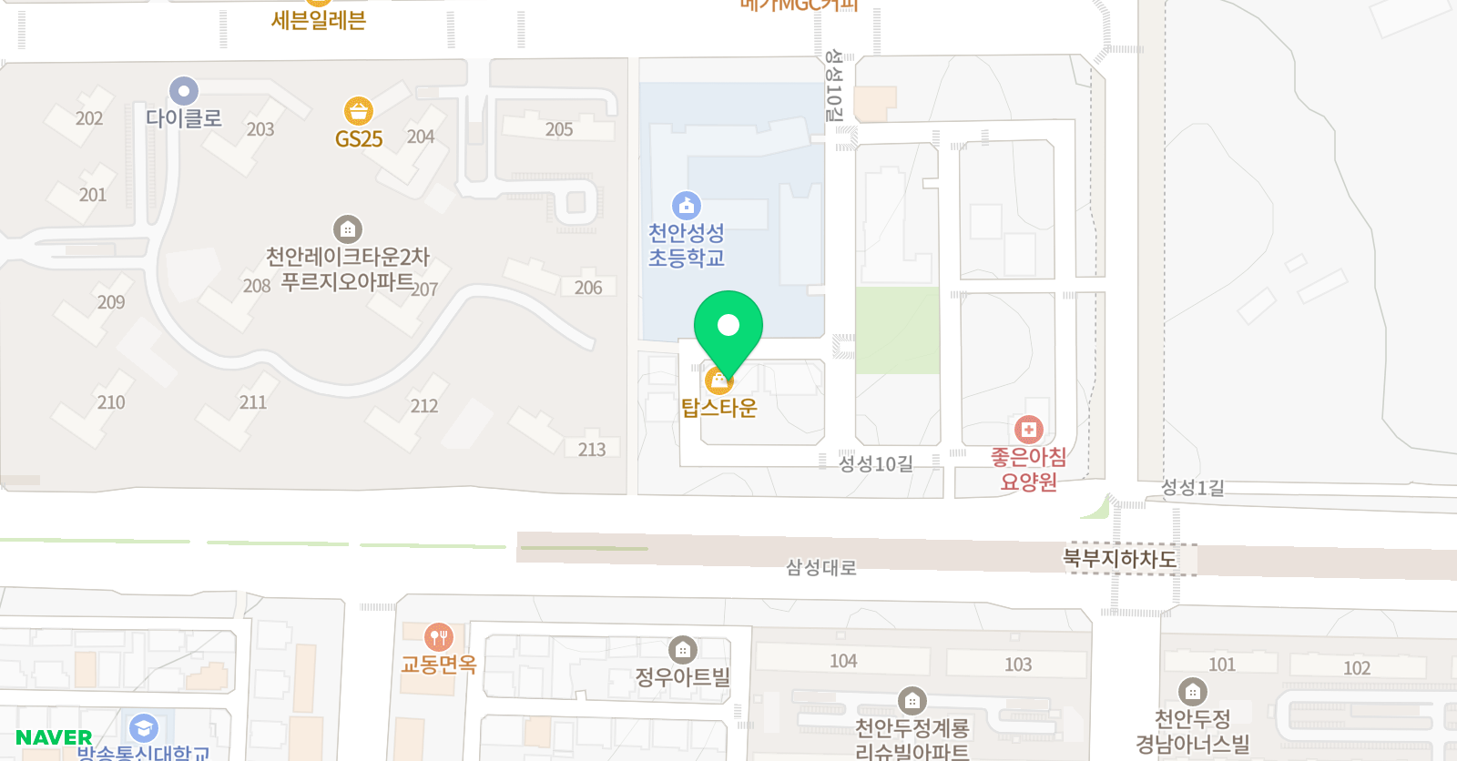 SG윤 영수학원 위치